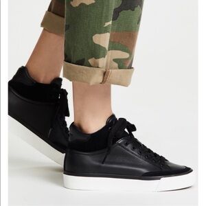 Rag & Bone army high black leather sneakers size 9 / 39